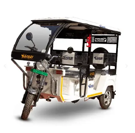 Super DLX MS White Electric Rickshaw